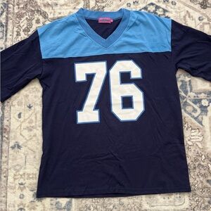 Edikted Navy 76 Oversized T-Shirt